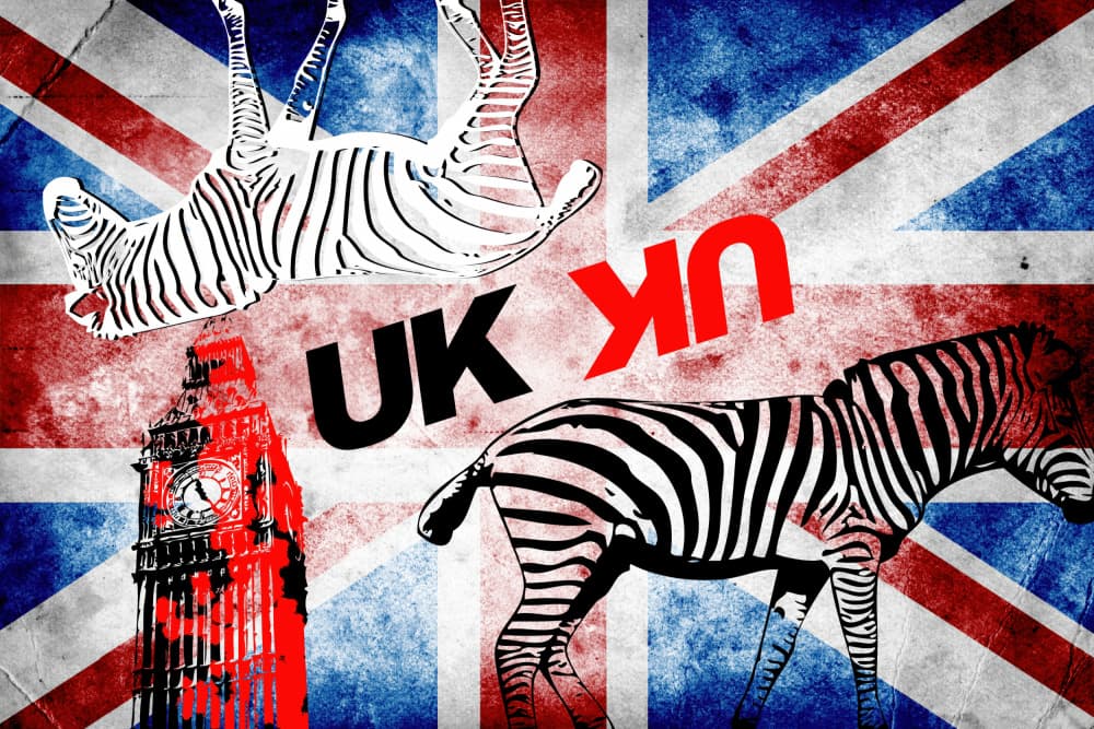 London Big Ben Zebras by Rafal Kulik — canvas wall art