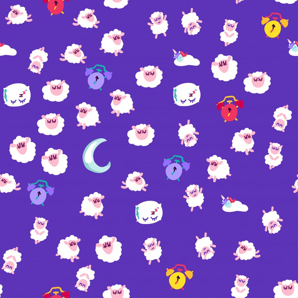 Counting Sheep Night by Marika Barsrsind — canvas wall art