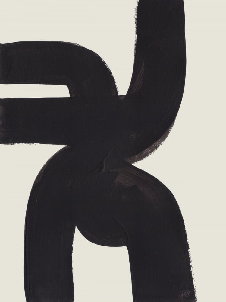 Organic Black Curves by Ejaaz Haniff — canvas wall art