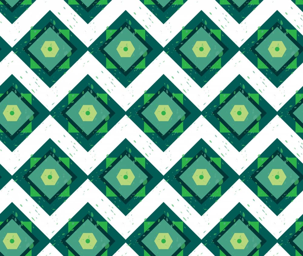 Green Diamond Pattern by Marika Barsrsind — canvas wall art