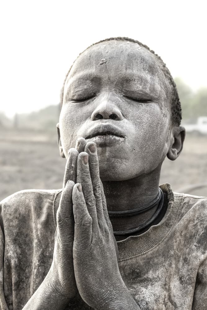 Solemn Child's Prayer by Elena Molina — canvas wall art