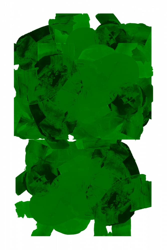 Dynamic Green Abstract Forms by cartissi — canvas wall art