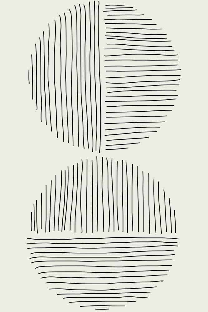 Abstract Line Circles by jay stanley — canvas wall art