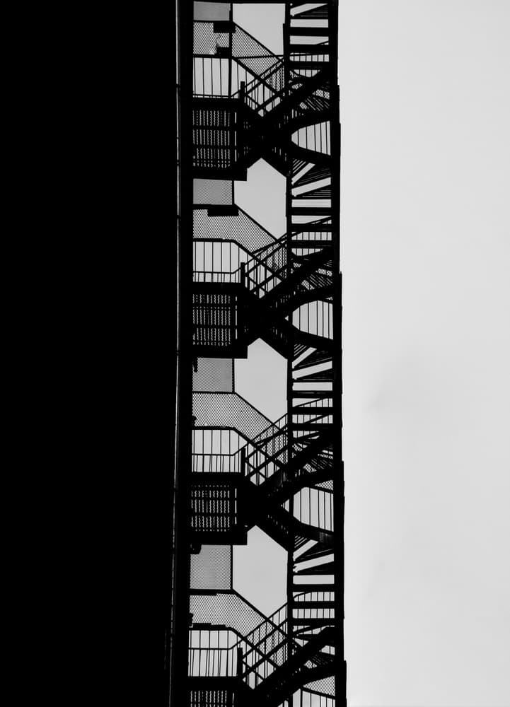 Urban Stairs Geometry by Arnon Orbach — canvas wall art