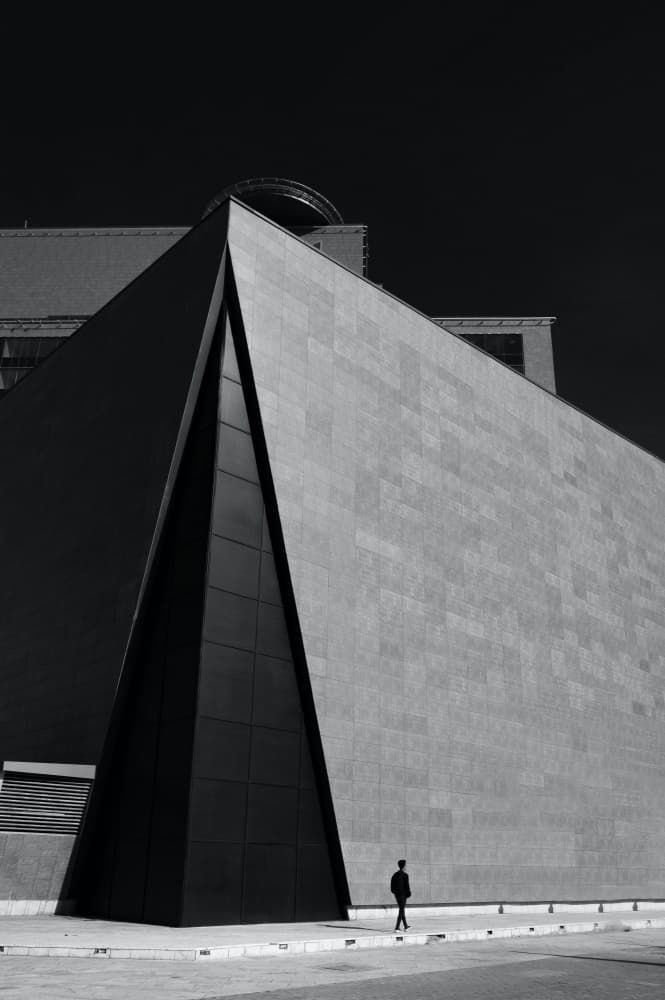 Modern Pyramid Solitude by Ardalan Hamedani — canvas wall art