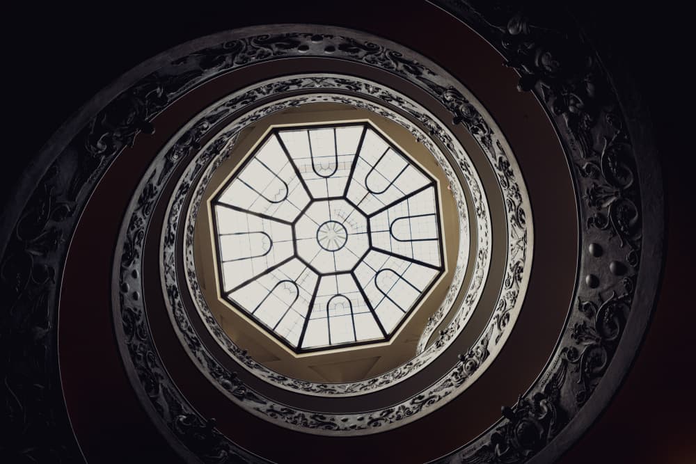 Elegant Spiral View by JUNKO TORIKAI — canvas wall art