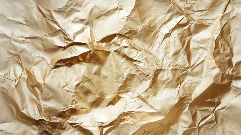 Crumpled Gold Texture by Marika Barsrsind — canvas wall art