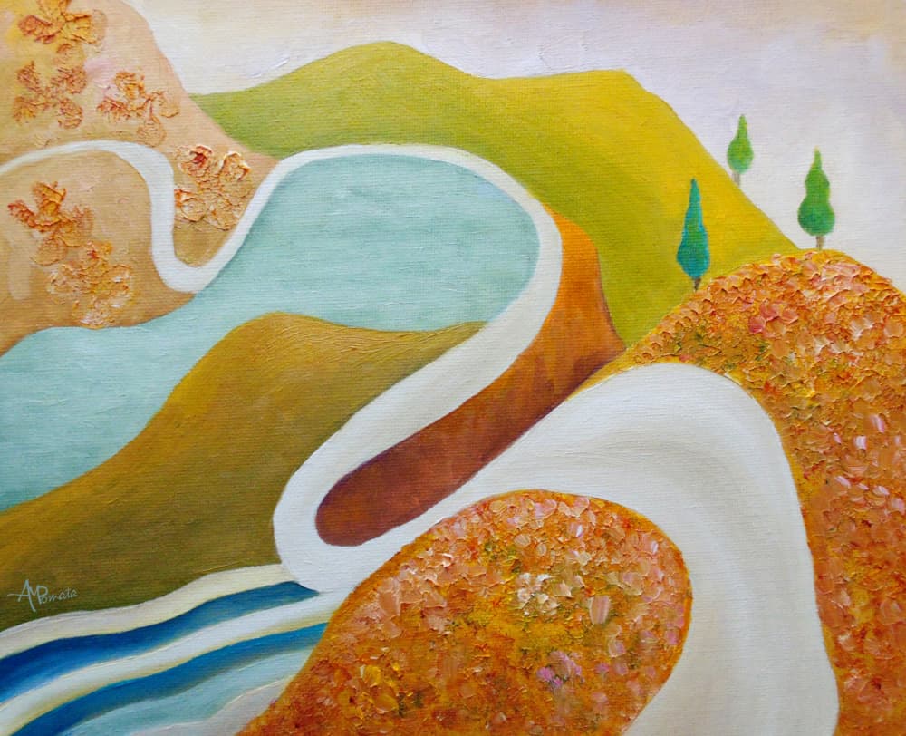 Serene Valley Path by Angeles M. Pomata — canvas wall art