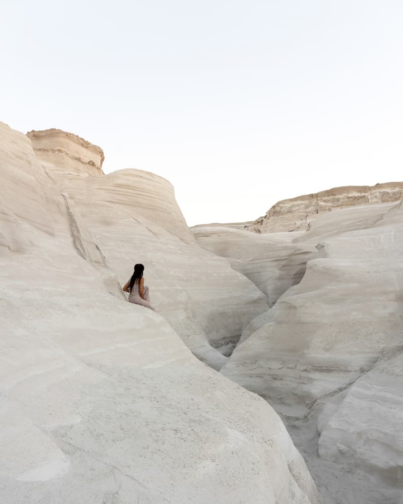 Woman in White Canyon by Minorstep — canvas wall art