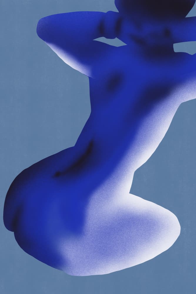 Ethereal Blue Nude by Little Dean — canvas wall art