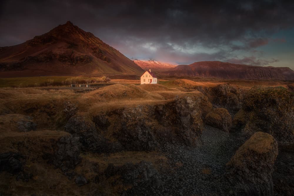 Isolated Mountain Home by Peter Svoboda MQEP — canvas wall art