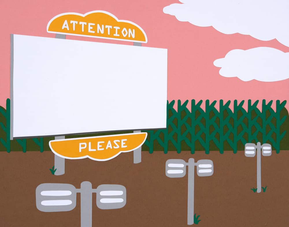 Attention Please Billboard by Rankin Willard — canvas wall art