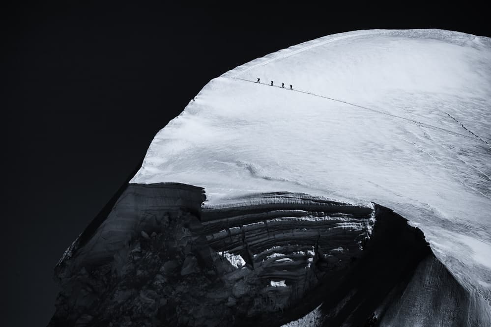 Climbers on Snowy Peak by Peter Svoboda MQEP — canvas wall art