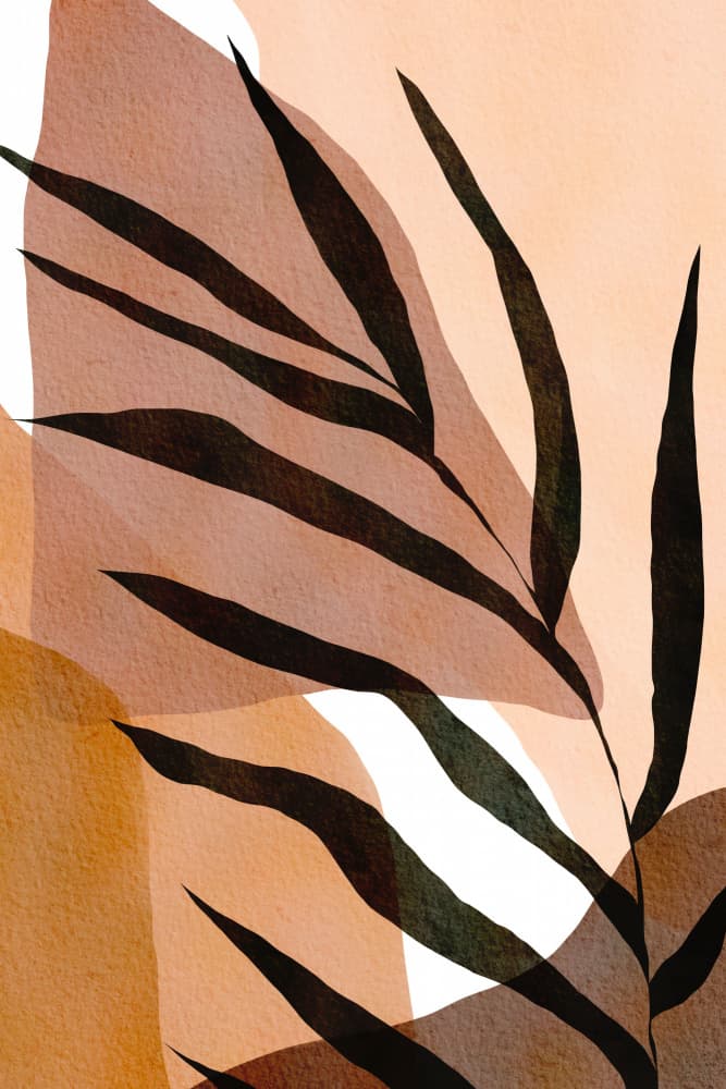 Earthy Leaves Abstract by Melloi Art Prints — canvas wall art