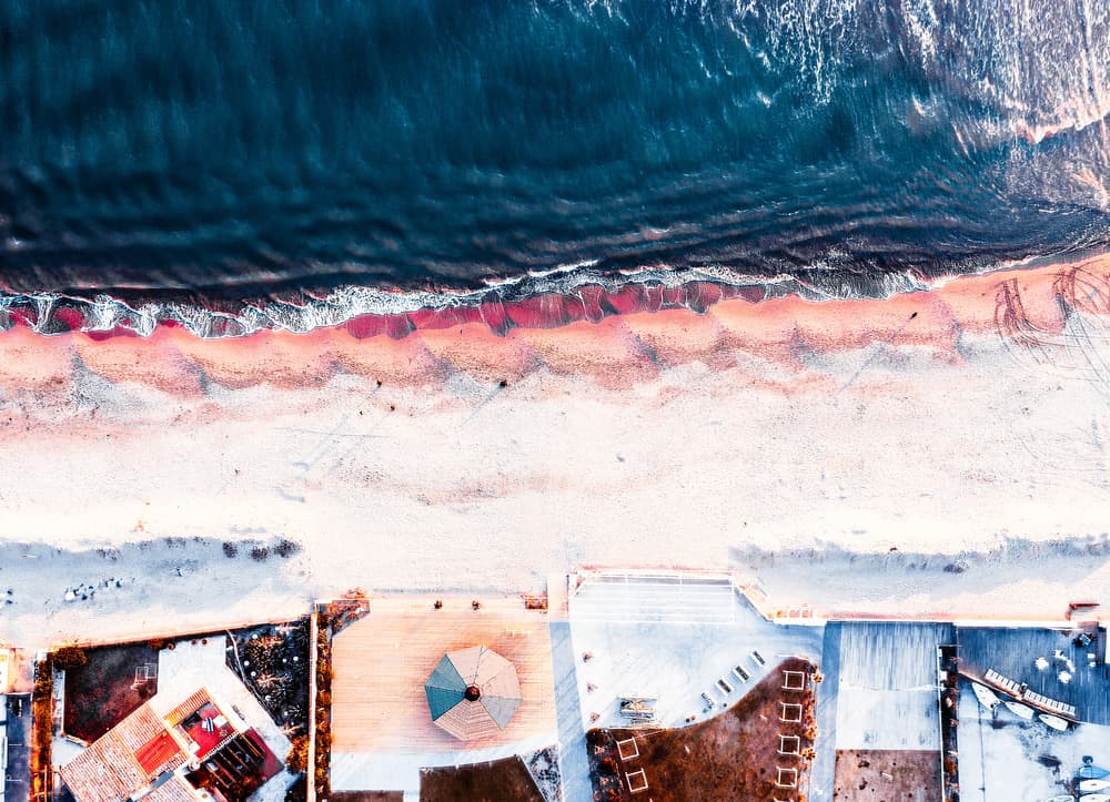 Ocean Waves Beach Aerial by Carmine Chiriacò — canvas wall art