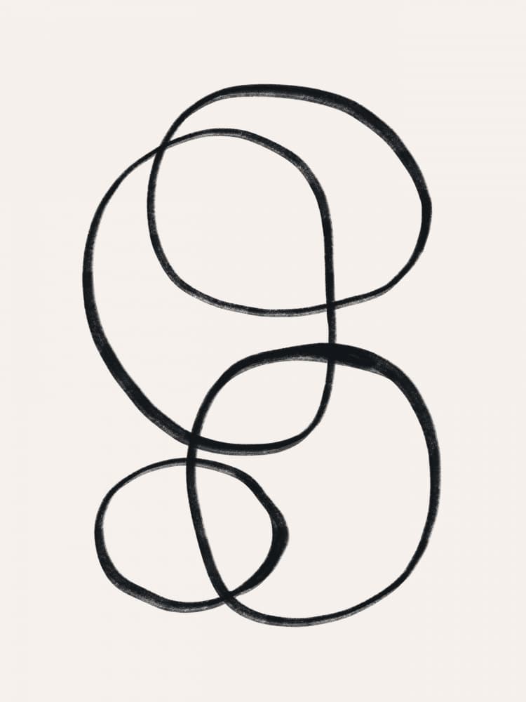 Flowing Abstract Lines by Little Dean — canvas wall art