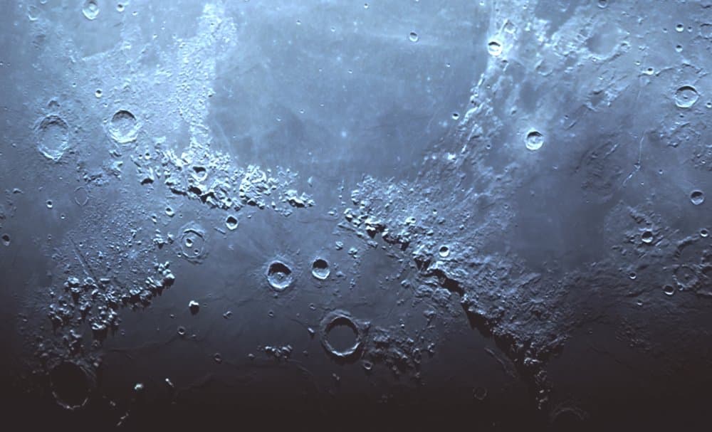 Celestial Moon Surface by Basudeb Chakrabarti — canvas wall art