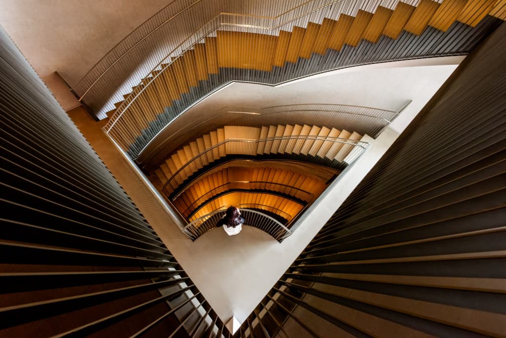 Modern Staircase Geometry by konglingming — canvas wall art