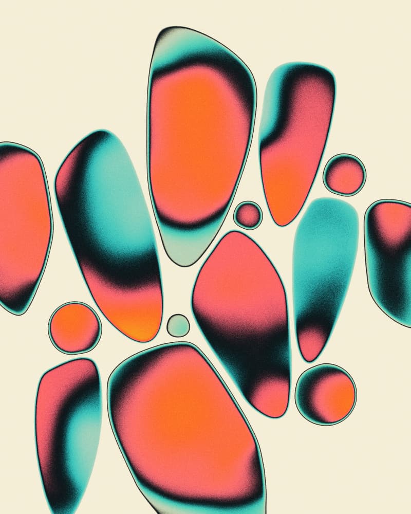 Vibrant Gradient Shapes by Jazzberry Blue — canvas wall art