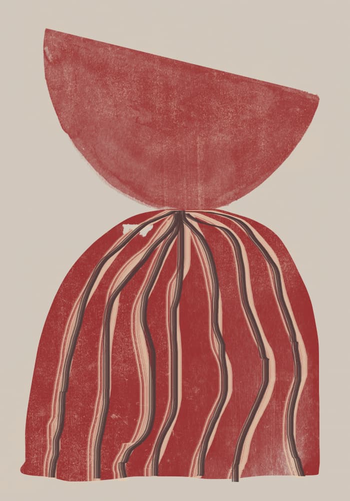 Crimson Silhouette by THE MIUUS STUDIO — canvas wall art