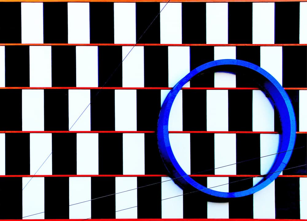 Modern Geometric Blue Ring by Aliza Riza — canvas wall art