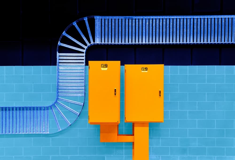 Industrial Color Block by Wayne Pearson — canvas wall art