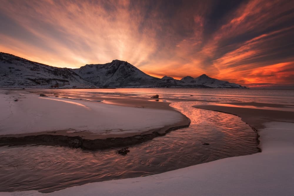 Vibrant Winter Sunset