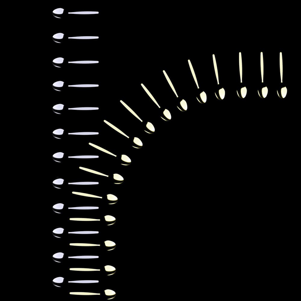 Curving Metallic Spoons by Antonyus Bunjamin (Abe) — canvas wall art