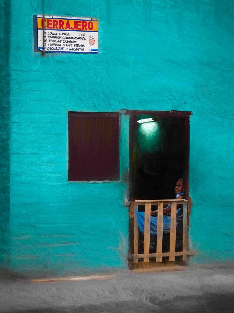 Vibrant Cuban Doorway by Roxana Labagnara — canvas wall art