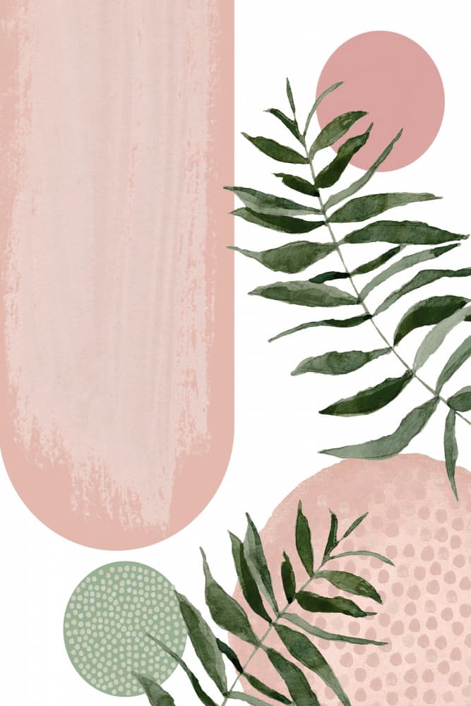 Modern Botanical Shapes by Sally Ann Moss — canvas wall art
