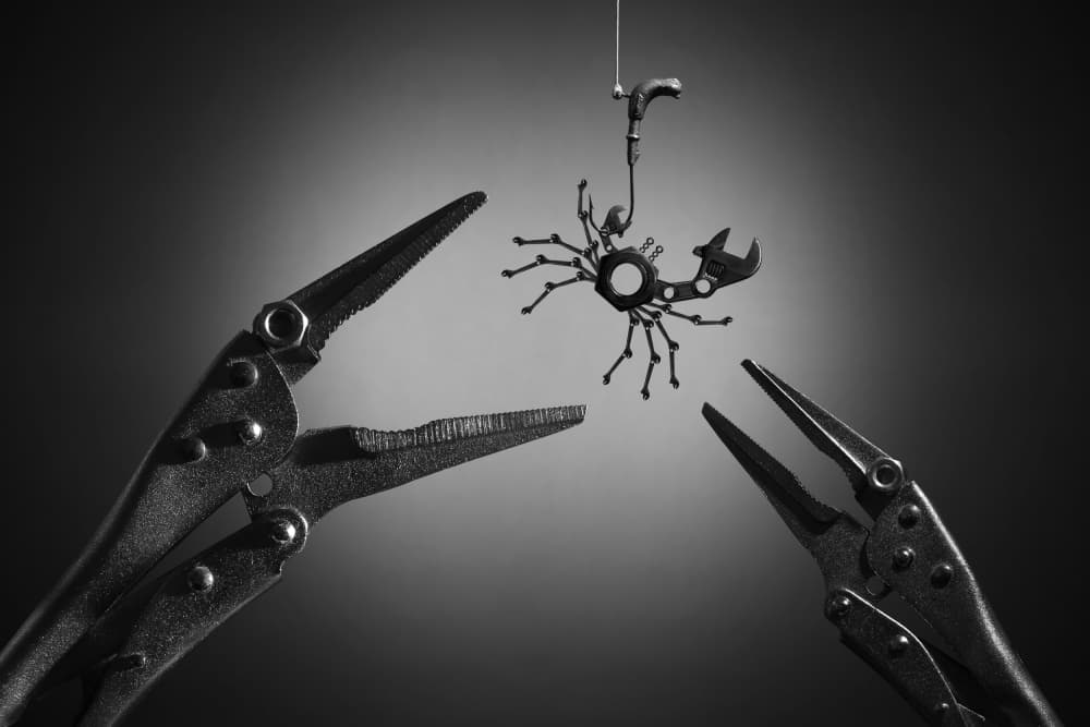 Mechanical Spider Trap by Victoria  Glinka — canvas wall art