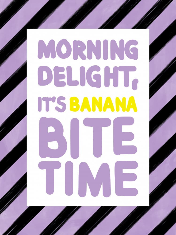 Morning Delight Banana Bite by Elena Ristova — canvas wall art
