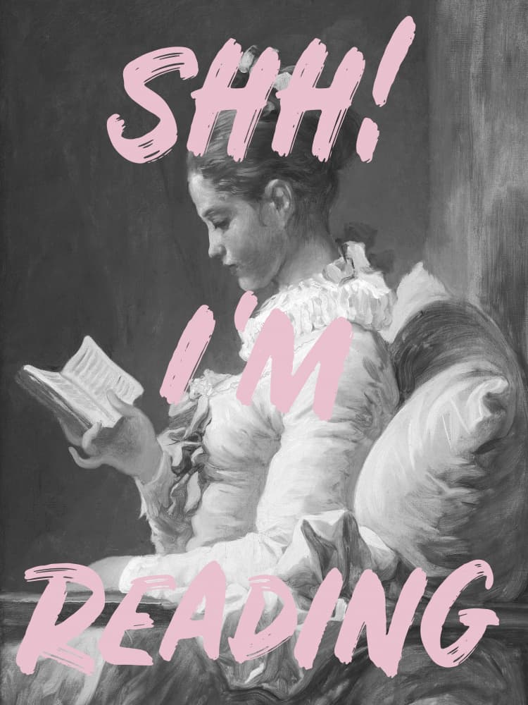Shh I'm Reading by Talitha McQueen — canvas wall art