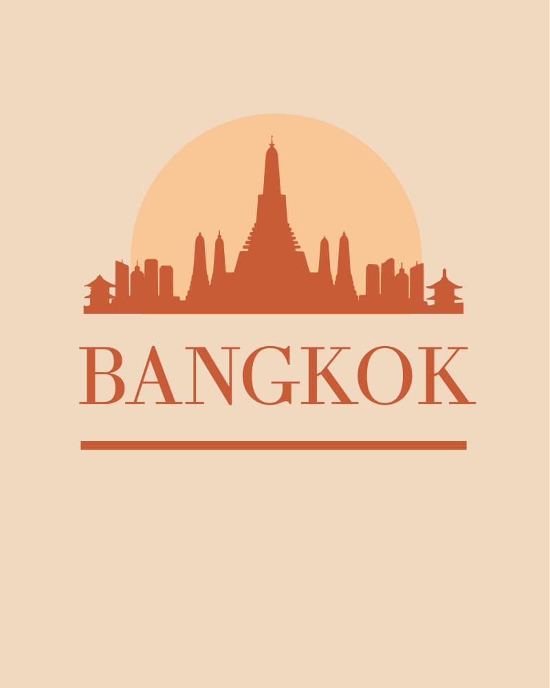 Wat Arun Bangkok Skyline by Emiliano Deificus — canvas wall art