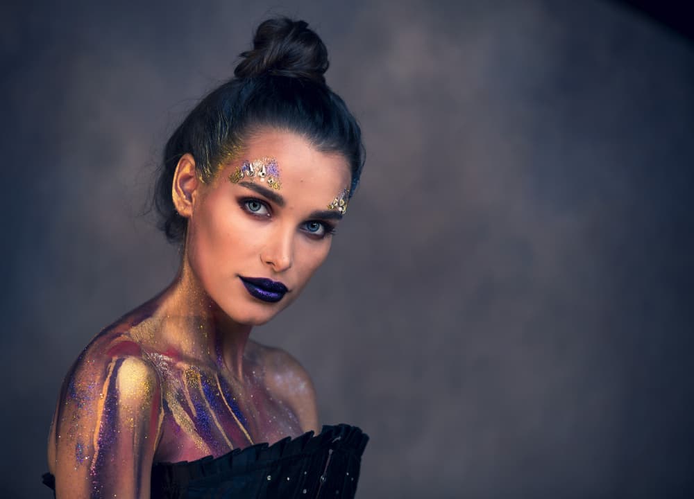 Glittering Beauty Portrait by Enis Onur — canvas wall art