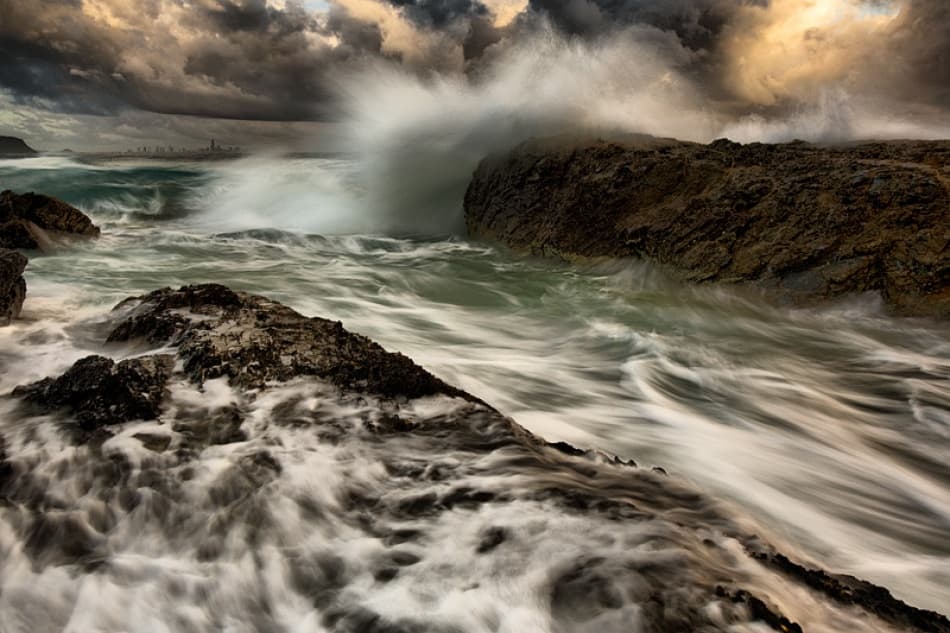 Wild Crashing Waves by Mel Brackstone — canvas wall art