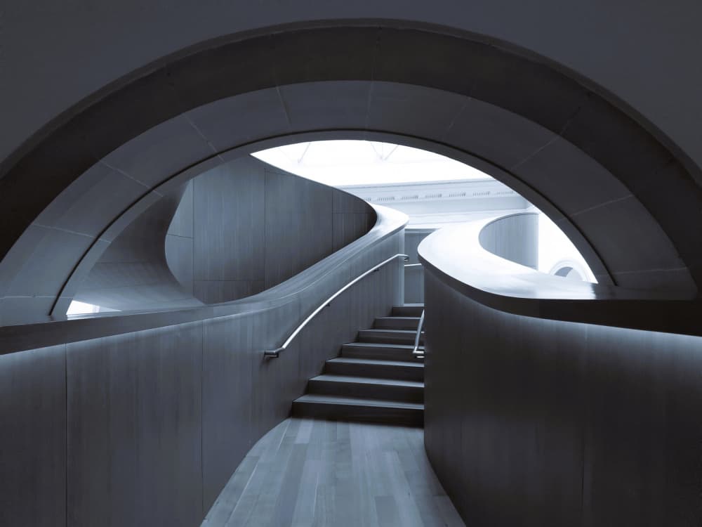 Curved Modern Ascent by Jasmine Zhang — canvas wall art