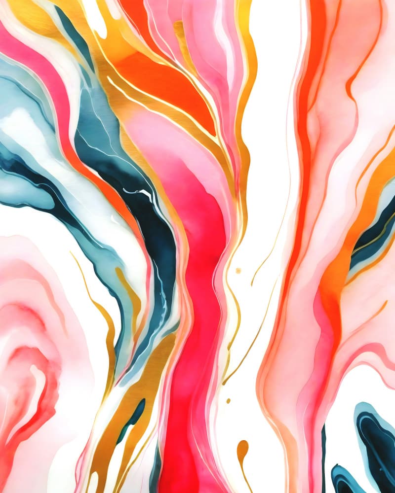 Vibrant Fluid Abstract by Uma Gokhale — canvas wall art