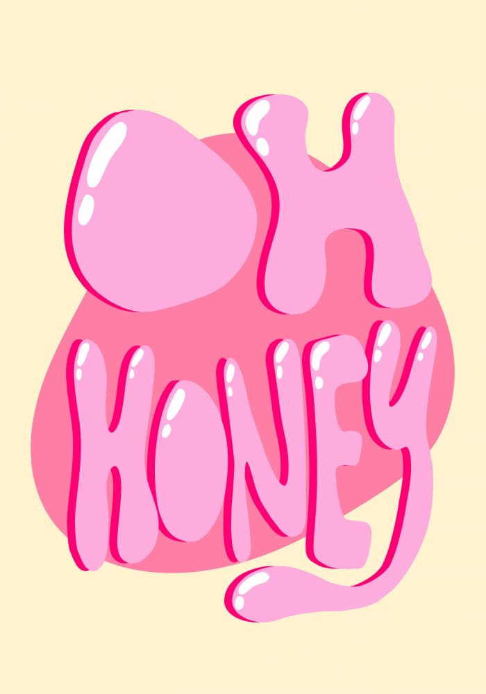 Sweet Bubble Letters by Athene Fritsch — canvas wall art