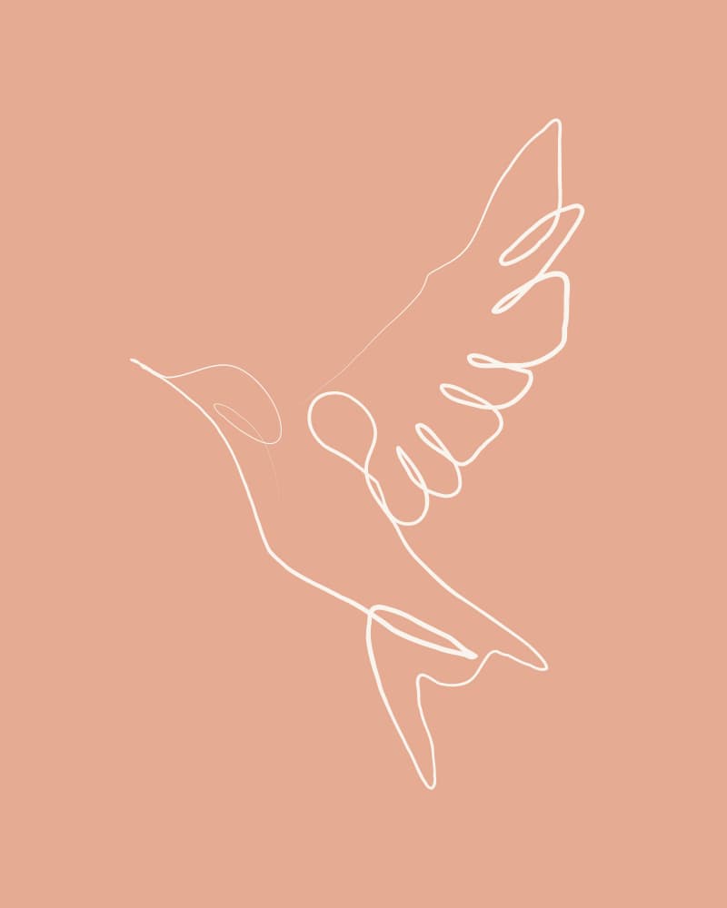 Graceful Line Bird by KsanaKalpa — canvas wall art