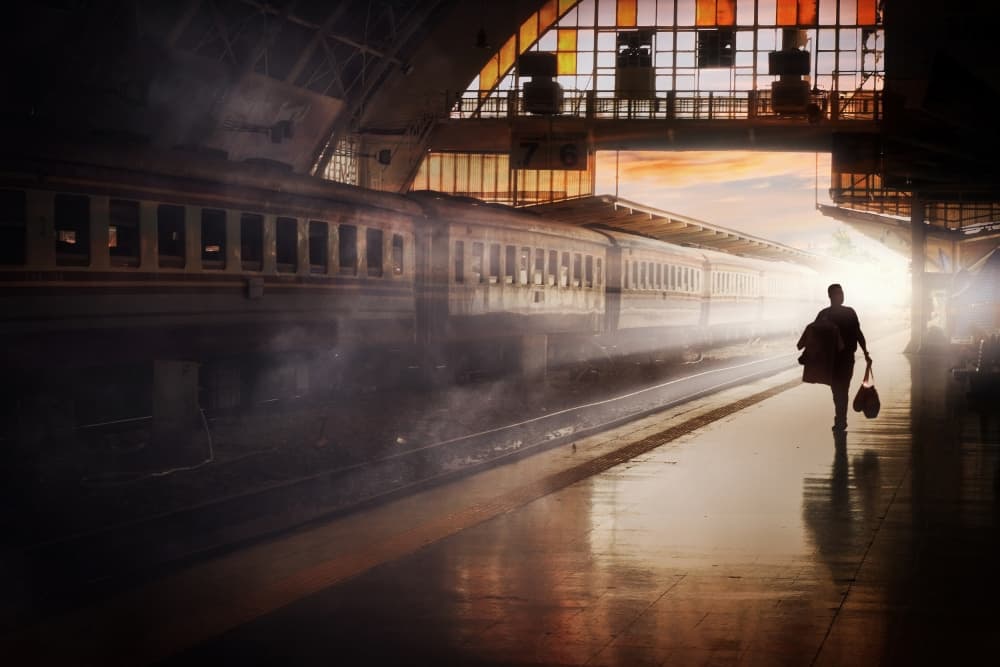 Train Station Journey by Anuchit Sundarakiti — canvas wall art