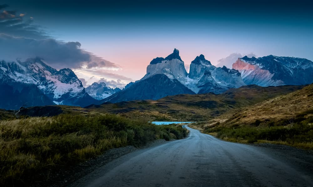 Winding Road to Peaks by Bing Li — canvas wall art