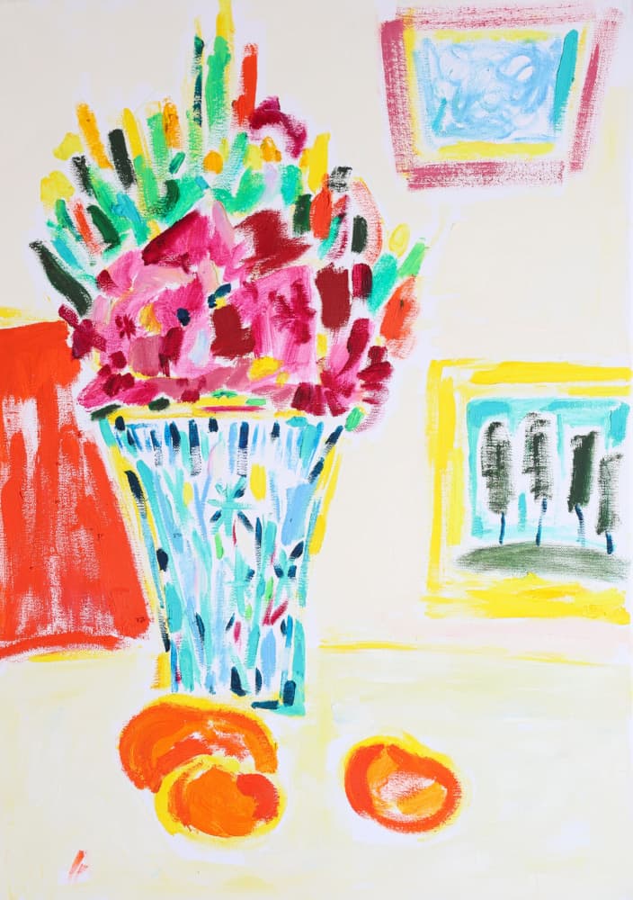 Vibrant Flowers and Fruit by Tamara Jare — canvas wall art