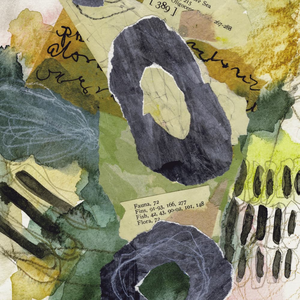 Abstract Botanical Collage by Olivia Joy StClaire — canvas wall art