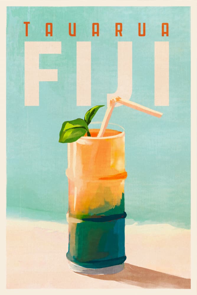 Fiji Tropical Drink by The Whiskey Ginger — canvas wall art