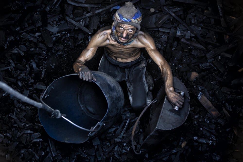 Gritty Coal Miner by amir masoud arabshshi — canvas wall art