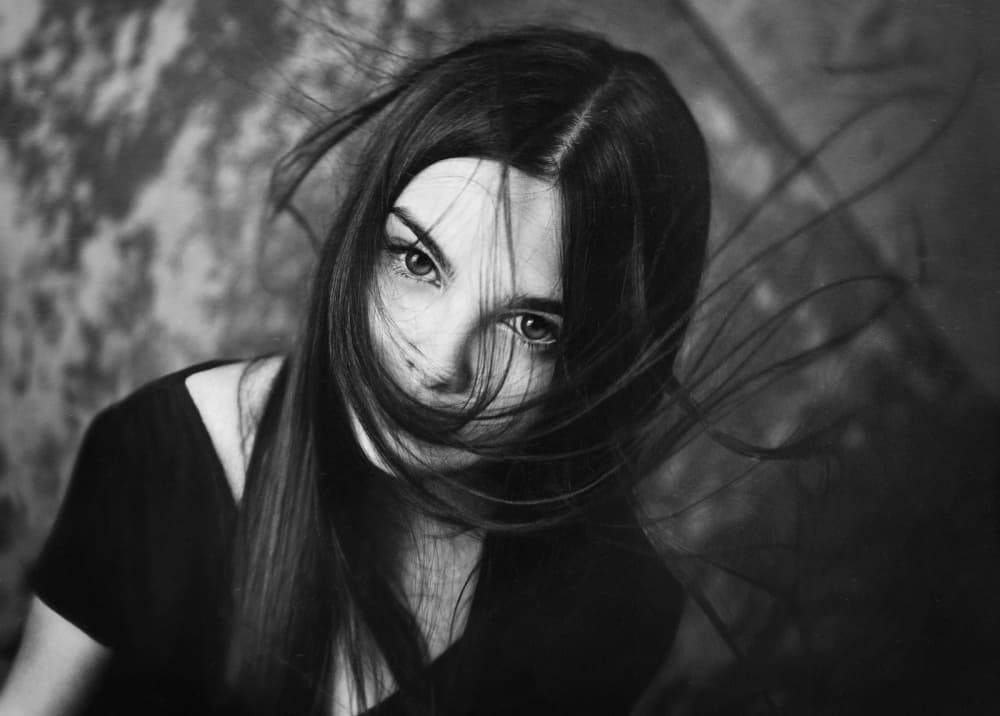 Mysterious Dark Gaze by Danil Rudoi — canvas wall art