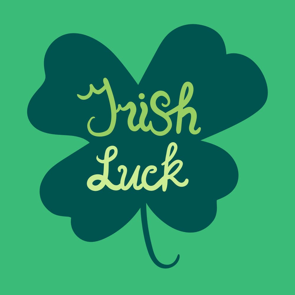 Irish Luck Clover by Marika Barsrsind — canvas wall art
