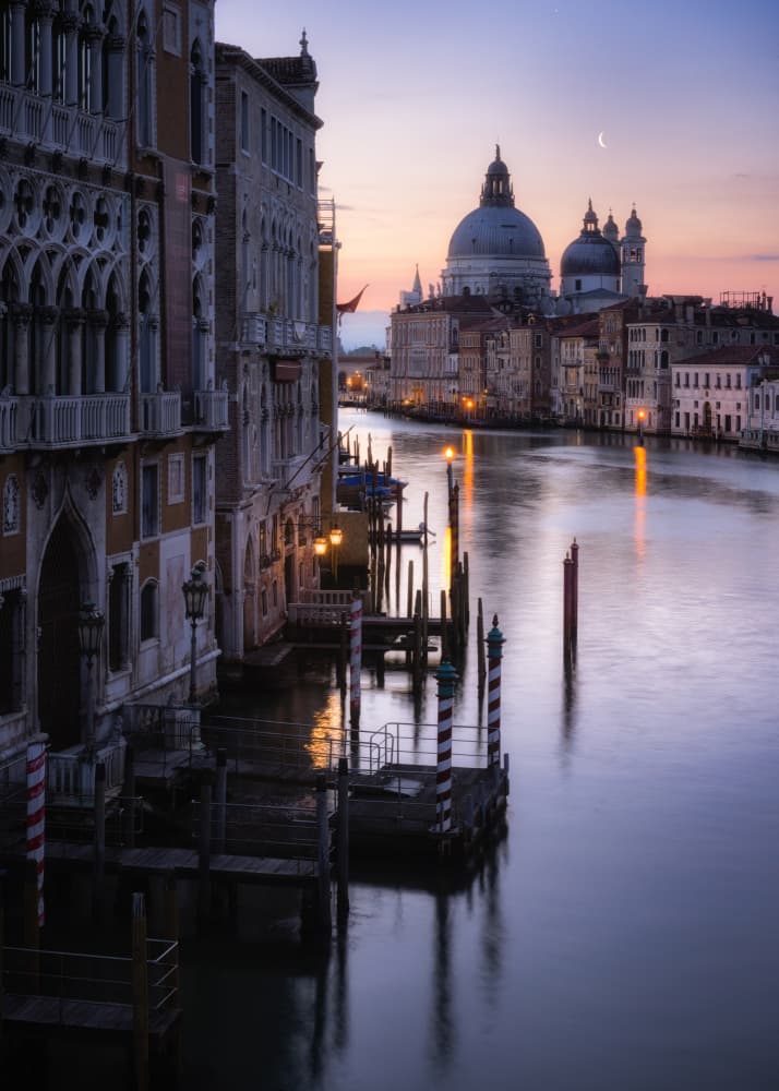 Venice Grand Canal Twilight by Tomaz Klemensak — canvas wall art