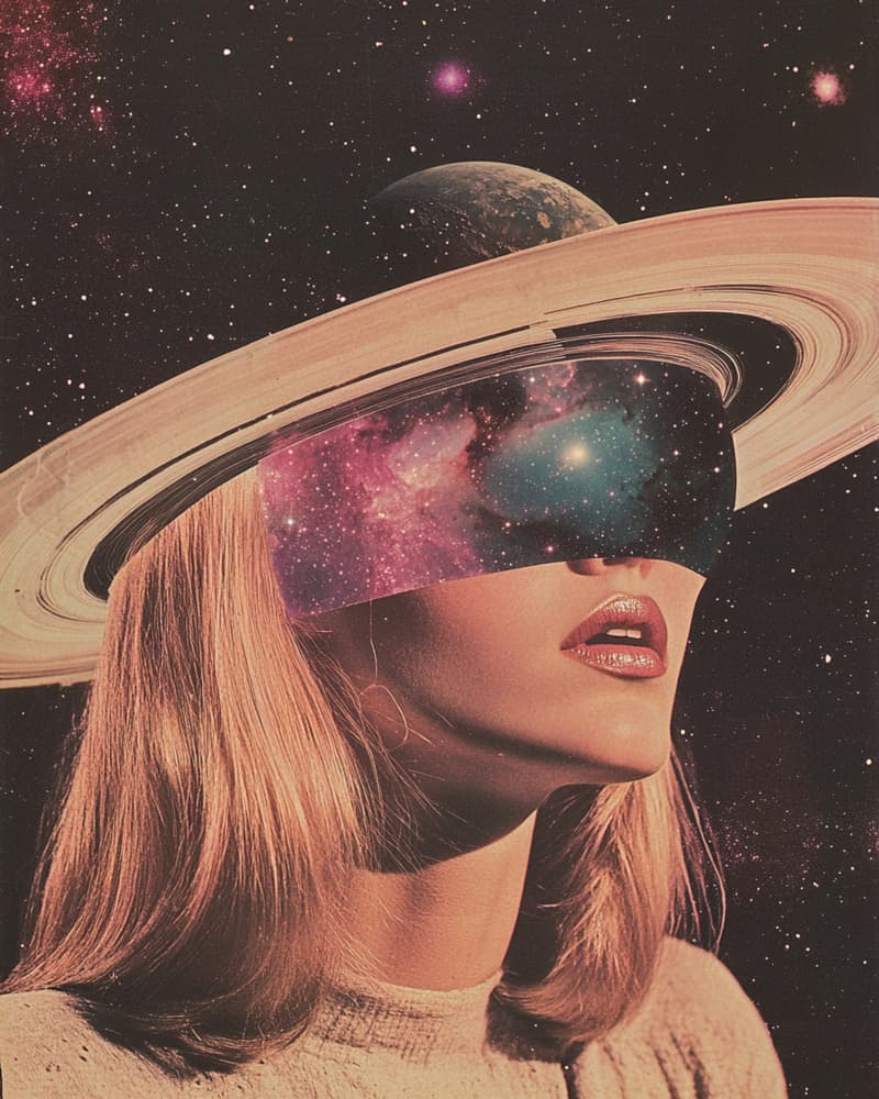 Surreal Space Woman by Samantha Hearn — canvas wall art